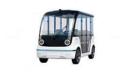现代风电动观光车3D渲染设计素材