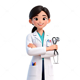 卡通风格女医生形象设计素材