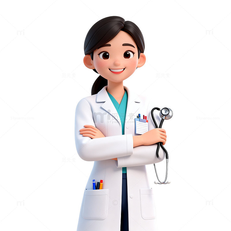 卡通风格女医生形象设计素材