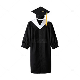 简约毕业典礼学士服设计素材