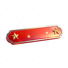 扁平风红色勋章星星装饰设计素材