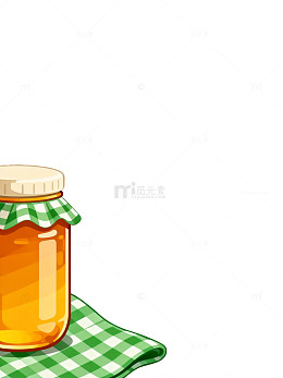 卡通风蜂蜜罐木板背景设计素材