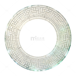 古典风回纹圆形边框设计素材