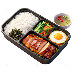 日式风格便当盒美食素材