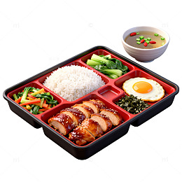 日式风便当盒美食素材