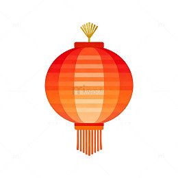扁平风中国风灯笼矢量设计素材