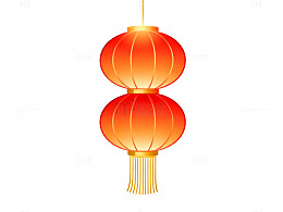 矢量风春节喜庆红灯笼设计素材