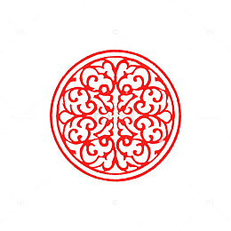 中式风格传统纹样圆形图案设计素材