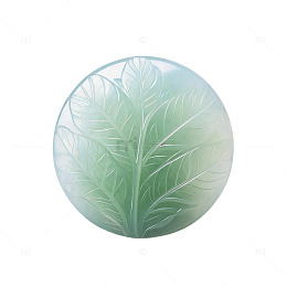 极简风羽毛纹理圆形图案设计素材