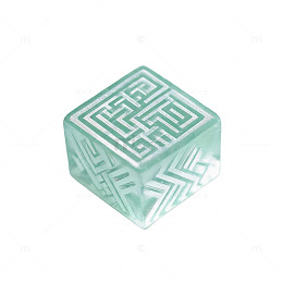 透明风几何纹立方体设计素材
