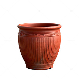 简约风红陶花盆3D模型素材