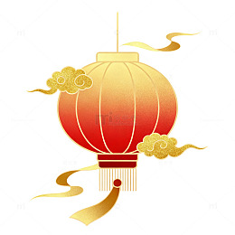 国风新年灯笼云纹矢量素材