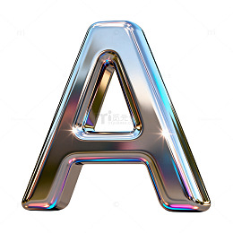 金属质感字母A立体设计素材