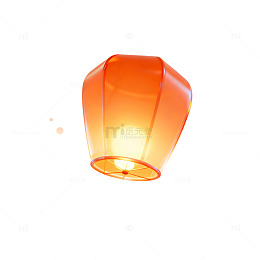 唯美风孔明灯夜空发光设计素材