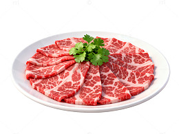 高清日式和牛切片美食素材