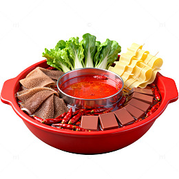 美食火锅食材摆盘设计素材