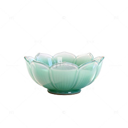国风青瓷莲花碗3D渲染设计素材