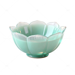 国风青瓷莲花碗设计素材
