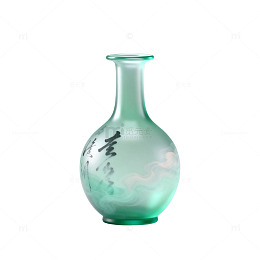 玻璃质感古典花瓶设计素材