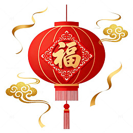 矢量风春节红灯笼福字设计素材