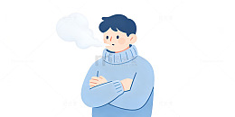 扁平风思考人物插画设计素材