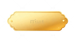 金色简约标签装饰设计素材