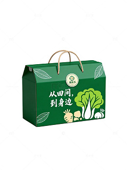 简约风蔬菜礼盒包装设计素材