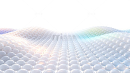 未来感波浪球体抽象3D设计素材