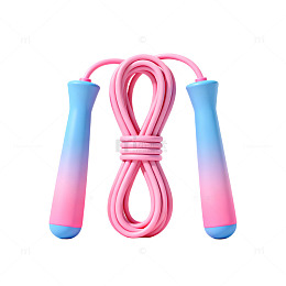 简约风渐变跳绳健身器材设计素材