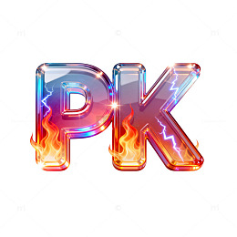 炫彩风PK对决火焰文字设计素材