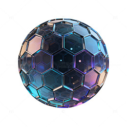 科幻风几何球体3D渲染设计素材