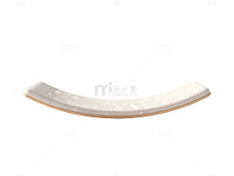 极简风陶瓷弧形盘子设计素材