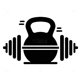 简约风健身器材图标设计素材