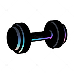 简约风健身哑铃矢量设计素材