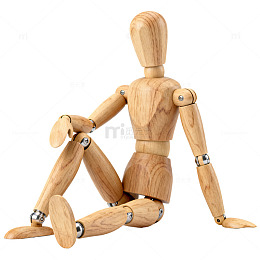 简约风木制人体模型设计素材