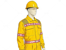 写实风消防员工作服设计素材