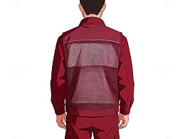 矢量风运动服背面设计素材