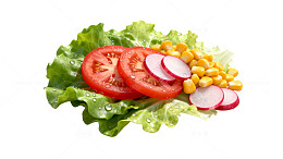 清新风蔬菜沙拉美食素材