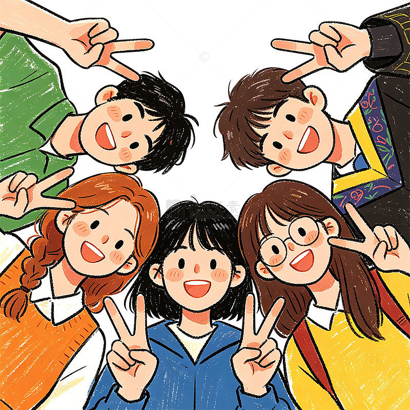 毕业季学生合影