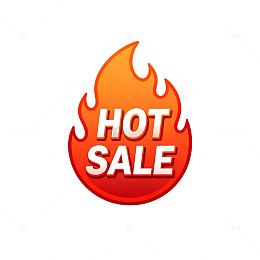 火焰风格热销促销标签设计素材