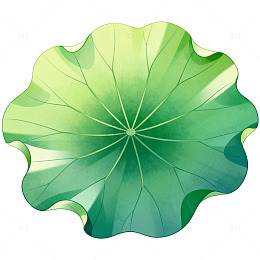 矢量风荷叶自然植物插画素材