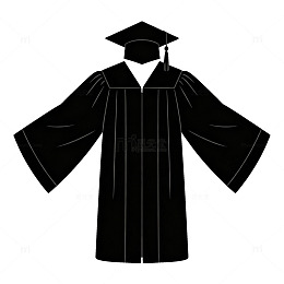 矢量风毕业典礼学士服设计素材