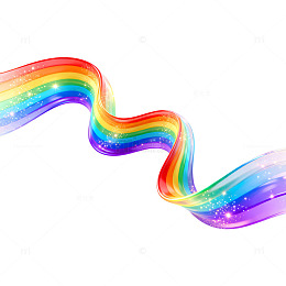 梦幻风彩虹波浪光效设计素材