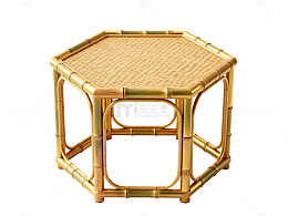 现代风竹编六边形茶几3D模型素材