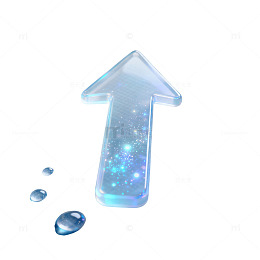 科技感透明箭头水滴纹理设计素材