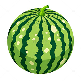 卡通风格西瓜插画矢量设计素材