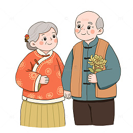重阳节老人免抠元素