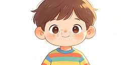 卡通风格可爱男孩插画设计素材