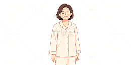 简约风女性睡衣插画设计素材