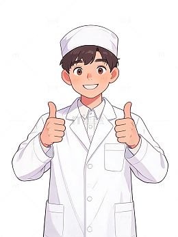 卡通风格医生形象插画设计素材